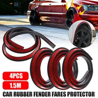 4pcs2pcs 1 5m universal rubber car anti collision wheel eyebrow mudguard protector strip wheel arch protection moldings
