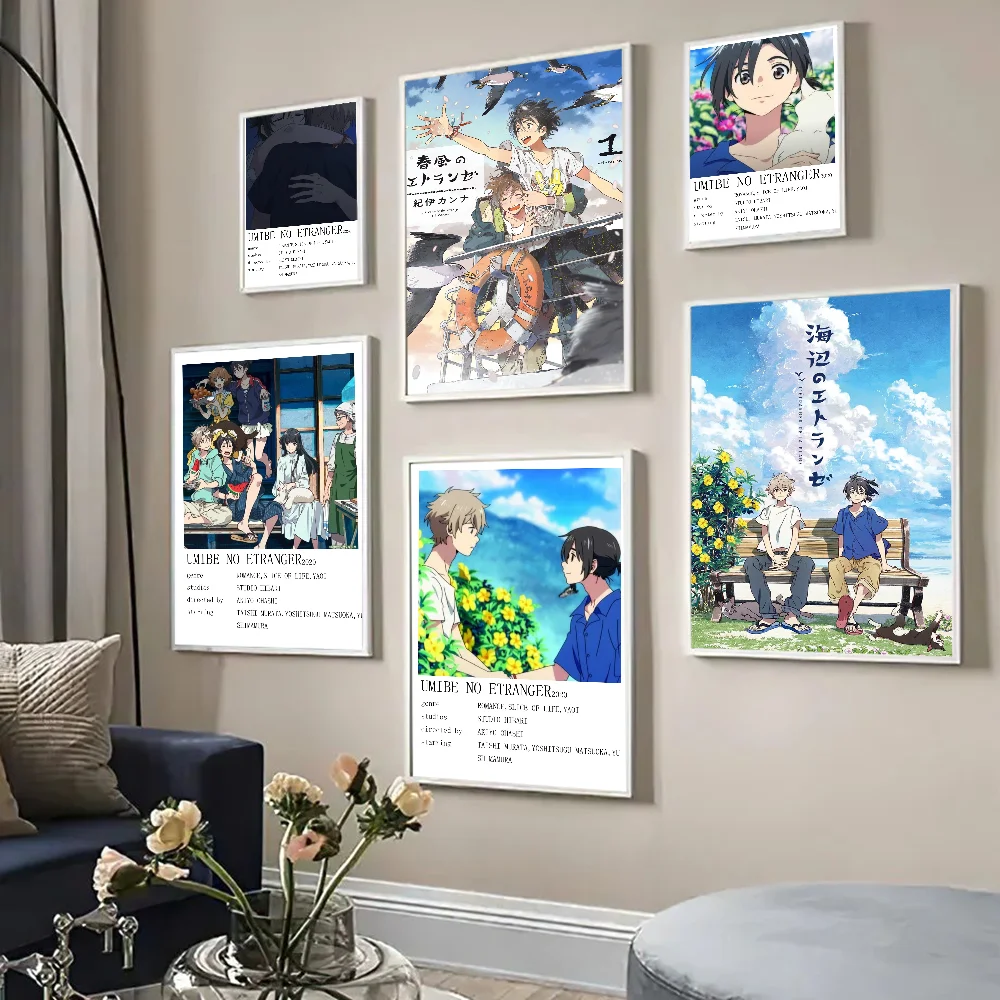 1 Шт. Umibe No Etranger Аниме Постер С Принтом Настенное Искусство Для Гостиной Спальни
