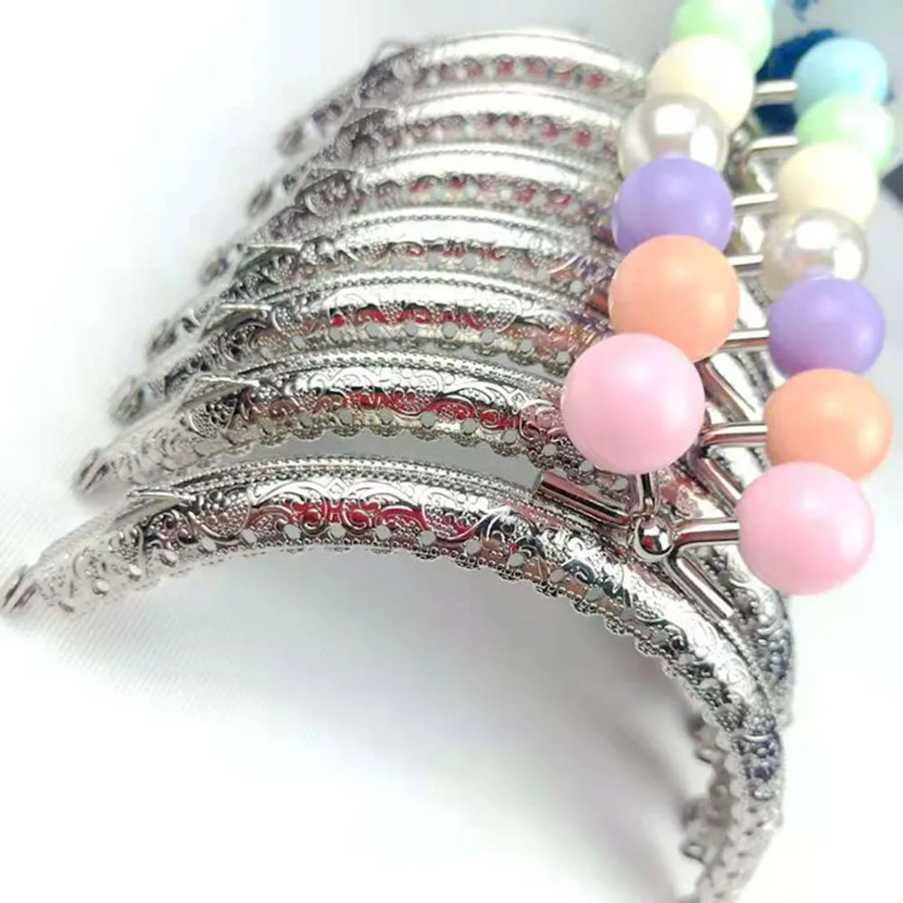 

10pcs 10.5cm Silver Color 14mm Candy Metal Frame for Coin Purse Bag Handbag DIY Handmade