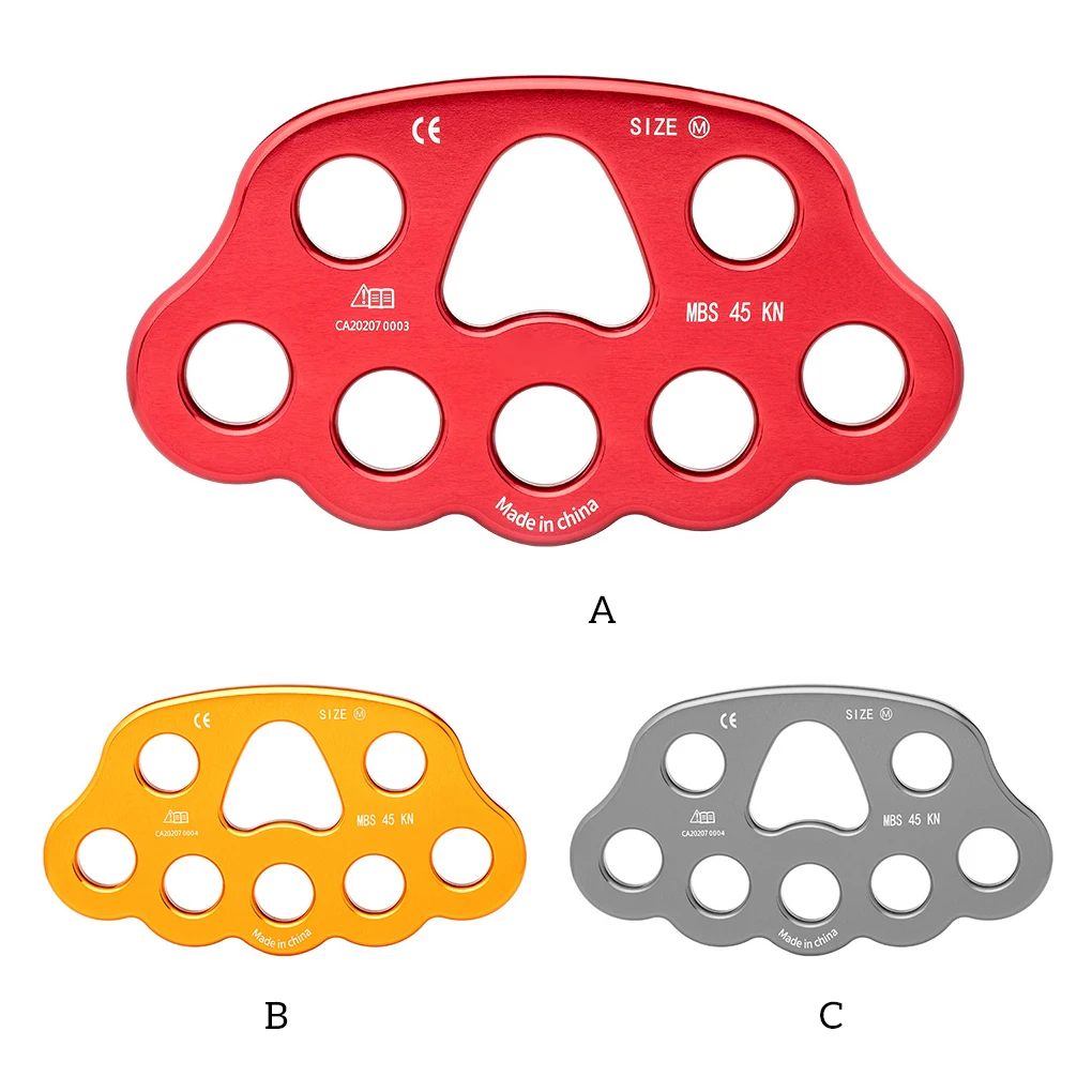 

Climbing Rigging Plate Professional Caving Tool Load-bearing Multi-hole Anchor Point Divider Connect Accessory Red