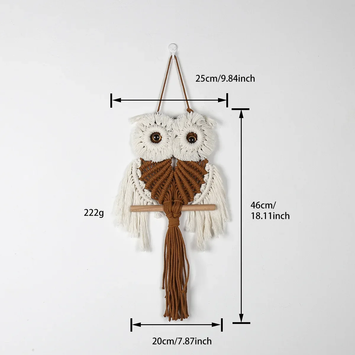 Ручное плетение искусство украшение на стену в богемном стиле сова макраме для