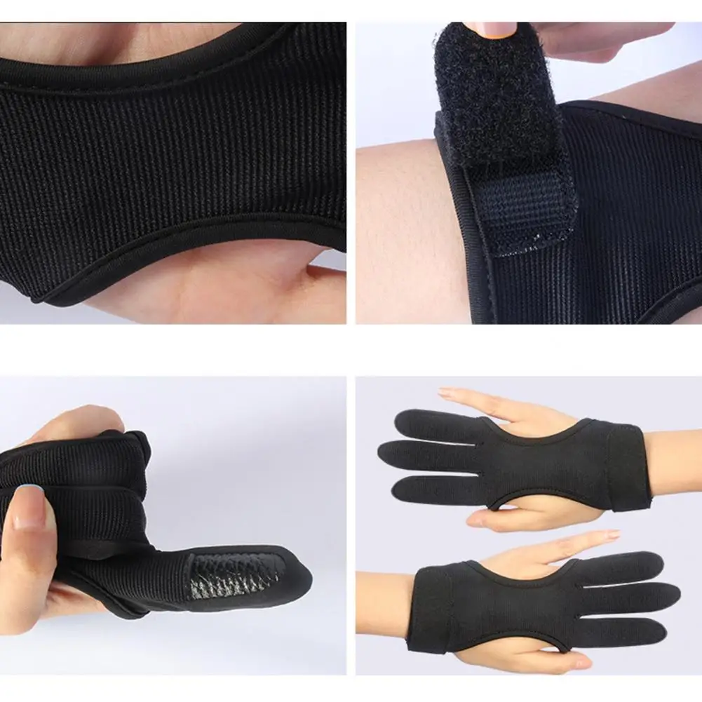 

1Pc Practical Hand Guard Stretchy Breathable Thickened Fingertips Finger Guard Shooting Glove for Outdoor Shooting Glove