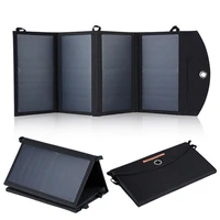 suaoki 25w solar panels portable folding foldable waterproof dual 5v2 1a usb solar panel charger power bank for phone battery
