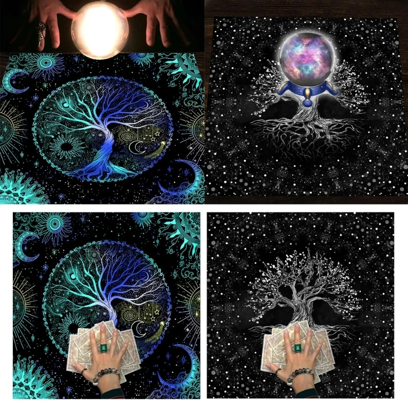 

Скатерть Таро с карточками, деревья жизни, гобелен, товары для творчества 24BD