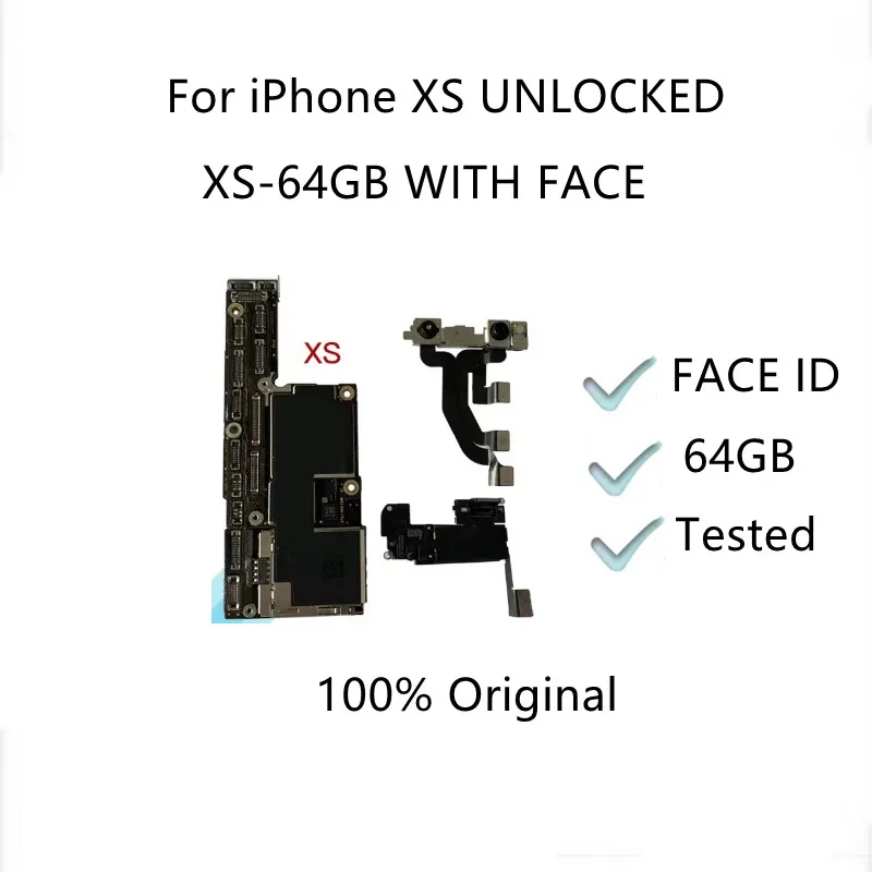100% Original Support Update Plate for iPhone X XR XS MAX  Motherboard with full chip Main Logic board  With camera driver tail enlarge