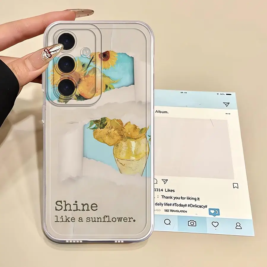 Фото Чехол для Samsung Galaxy A32 A52s A50 A52 A16 A21s A71 A12 A72 A31 A51 Прозрачный чехол Van Gogh Art №1