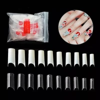 500 pcs half french false nail art tips c curved fake nails acrylic uv gel manicure tip manicure ultra flexible