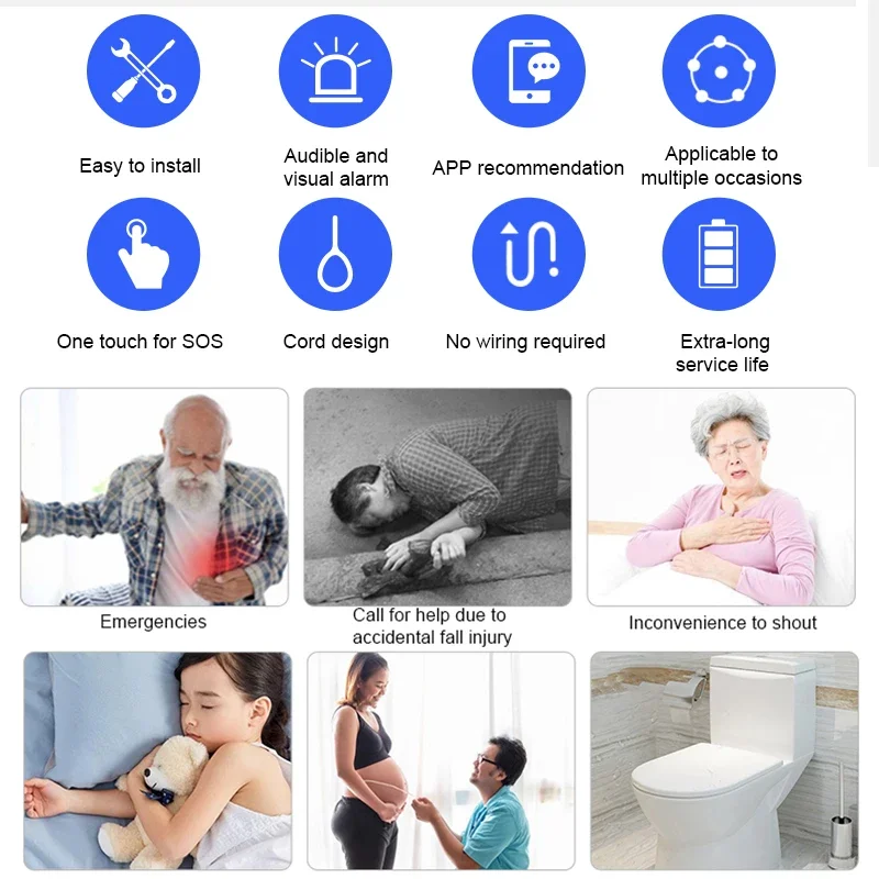 Беспроводная кнопка аварийной сигнализации SOS Wi-Fi/Zigbee