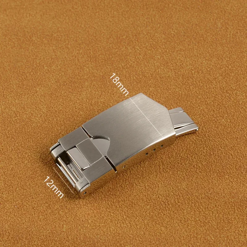 

18 мм Серебряная раскладная застежка из нержавеющей стали, замена для складной пряжки ремешка Tudor