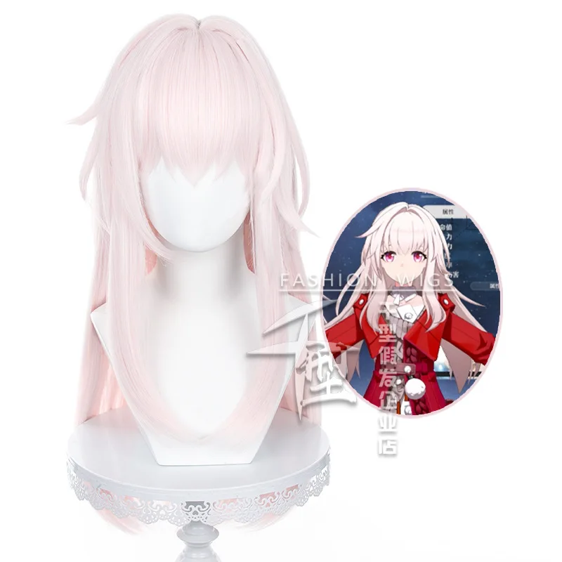 

Clara Cosplay Wig Game Honkai: Star Rail Cosplay Costume Accessories Clara Wig Light Pink Hair Simulation Scalp Anime Carnival