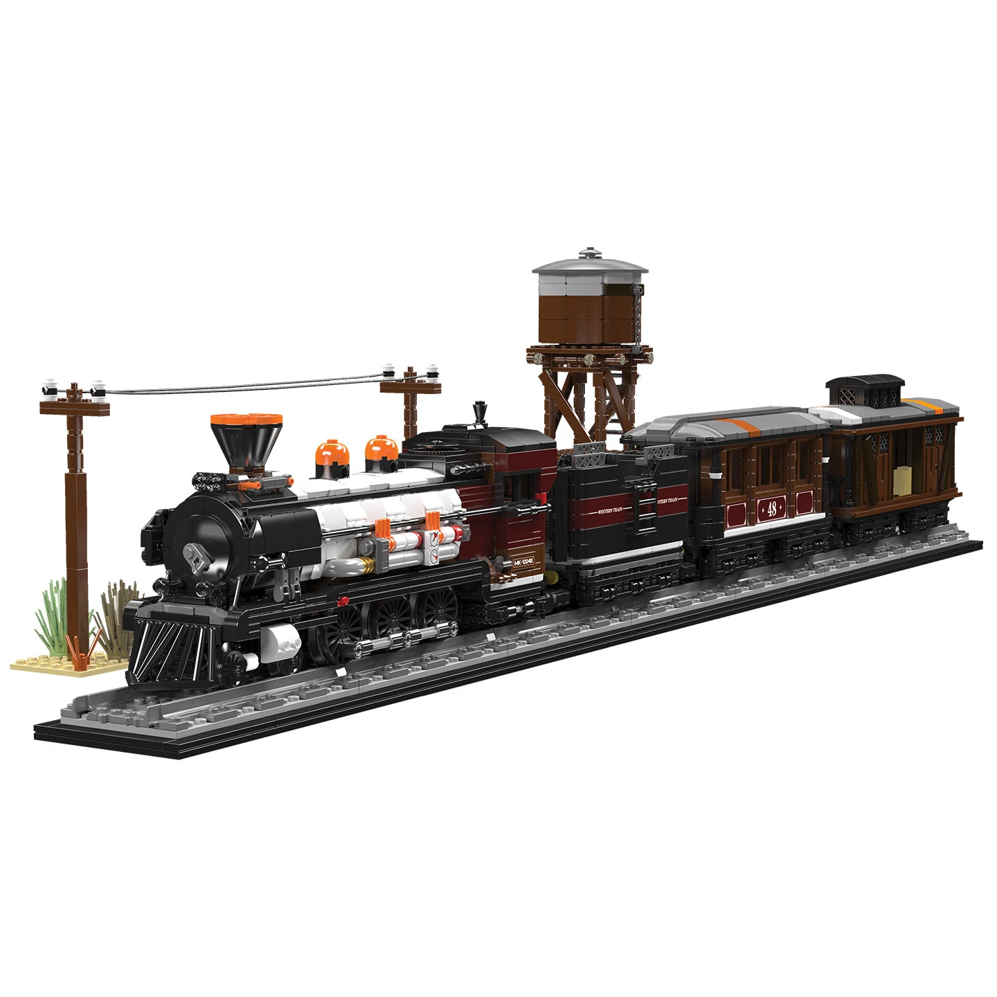 Технический конструктор MO2462Pcs: Модель поезда «Вестерн», строительные блоки, игрушки для сборки, коллекционный подарок для взрослых и мальчиков, DIY (art.: 3920d960fd282) - 3920d960fd282