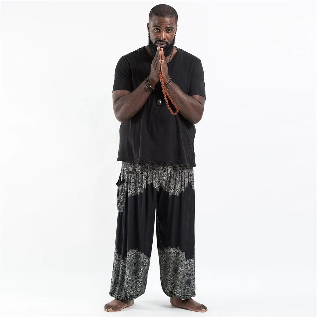 

Casual Casual Boho Baggy Yoga Trousers Men Pants Loose Men's pants