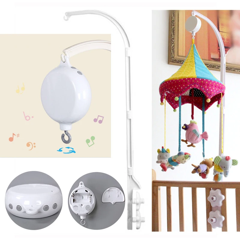 

Baby Rattles 35 Songs Rotary Baby Mobile Crib Bed Bell Toy Battery Operated Music Box Bell Crib Electric Infant Holder Hang Toys