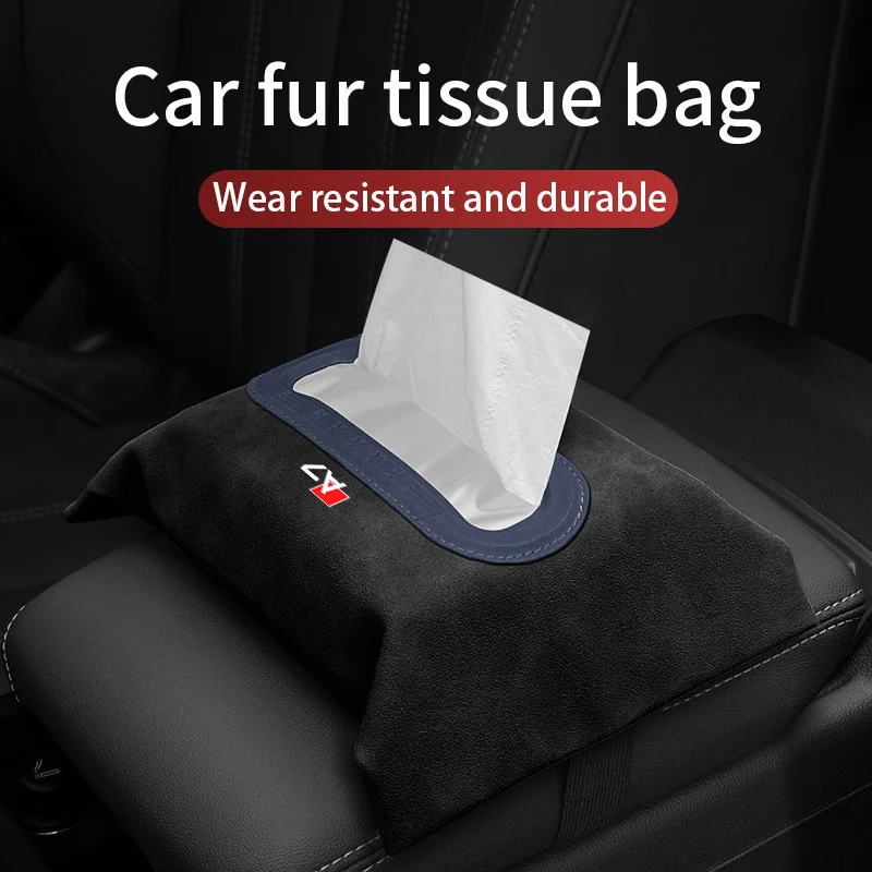 

For Audi A7 Car Tissue Box Cover Sun Visor Seat Back Hanging Type Car Tissue Box Holder Armrest Box Storage Case