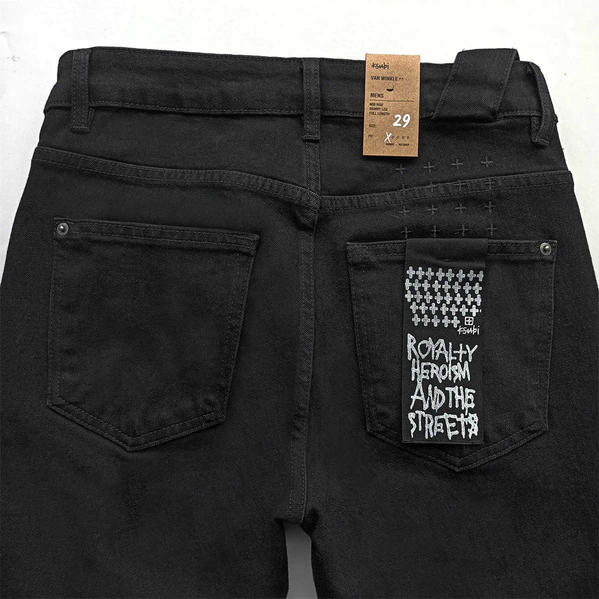 Новые джинсы KSUBI Cross мужские модные классические стильные черные трендовые