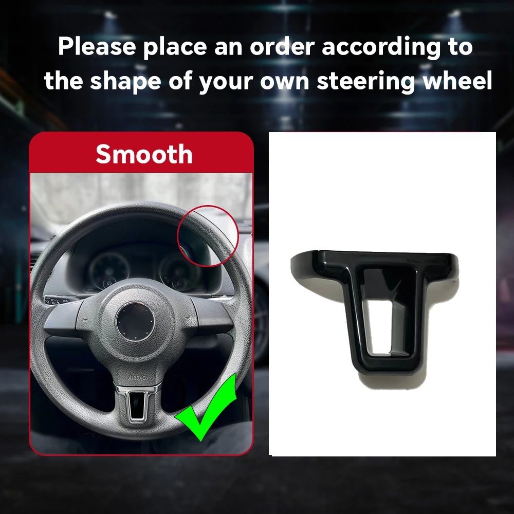 

Декоративный чехол на руль автомобиля из АБС-пластика, отделка, наклейка для Volkswagen Golf 6, POLO, Jetta, Sagitar, Santana, Bora 2013-2015, аксессуары