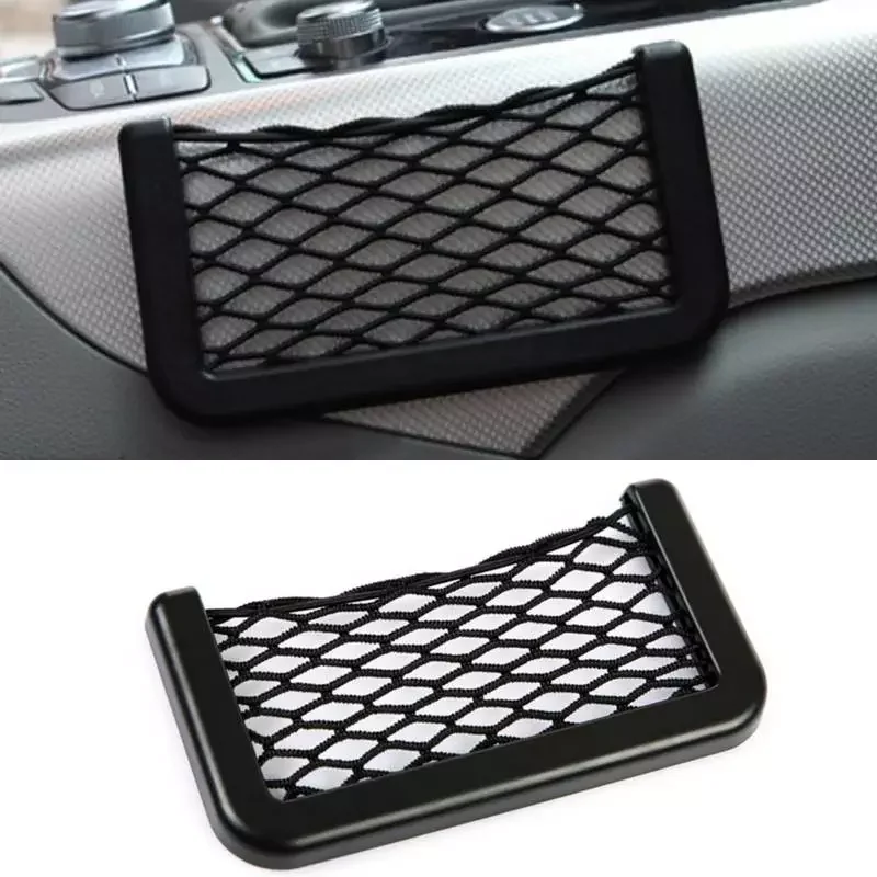 

Car Interior Storage Bag Net Bags Phone Pocket Organizer Car Seat Side Mesh Net Pouch For Wallets Keys Pens Auto Accessories