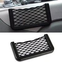 car interior storage bag net bags phone pocket organizer car seat side mesh net pouch for wallets keys pens auto accessories