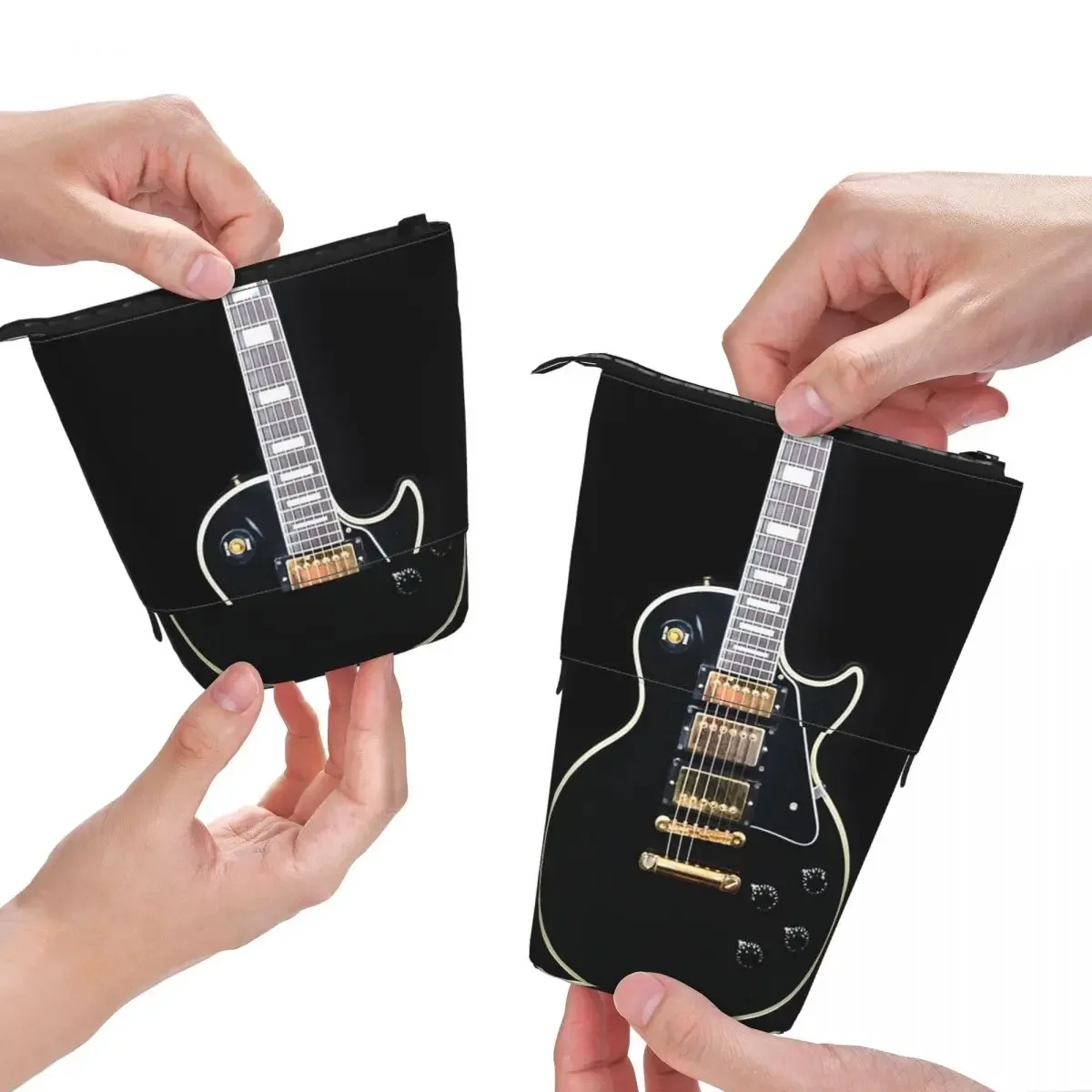 Фото Реверсивный пенал Gibson Custom Shop 1958 Les Paul для студентов, школьный пенал-коробка, сумка для карандашей, канцелярские принадлежности, чехол для ручек №4
