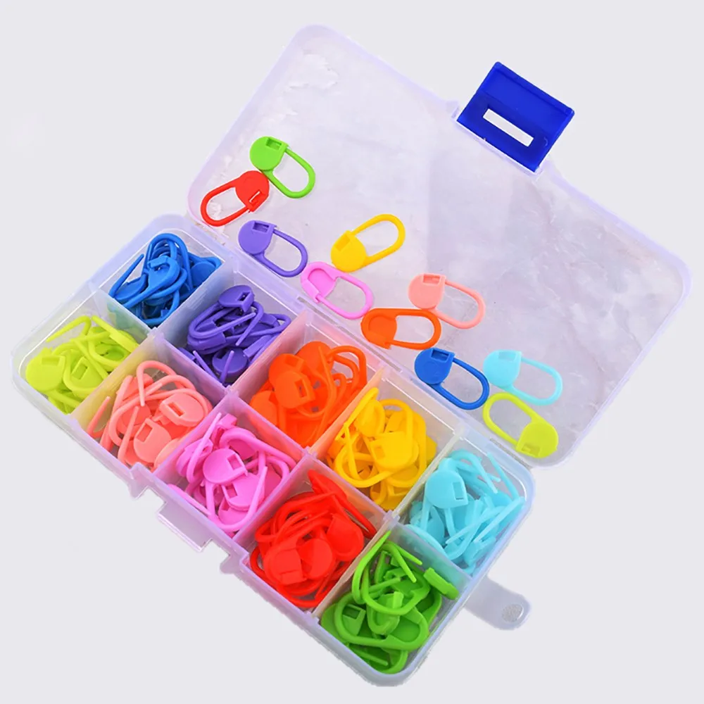 

Chainho,Mark Buckles,Small Plastic Safty Pins,Weaving Tools For DIY Needle Knit Dedicated,10 Color Available,TL23,1 Box=100 Pcs