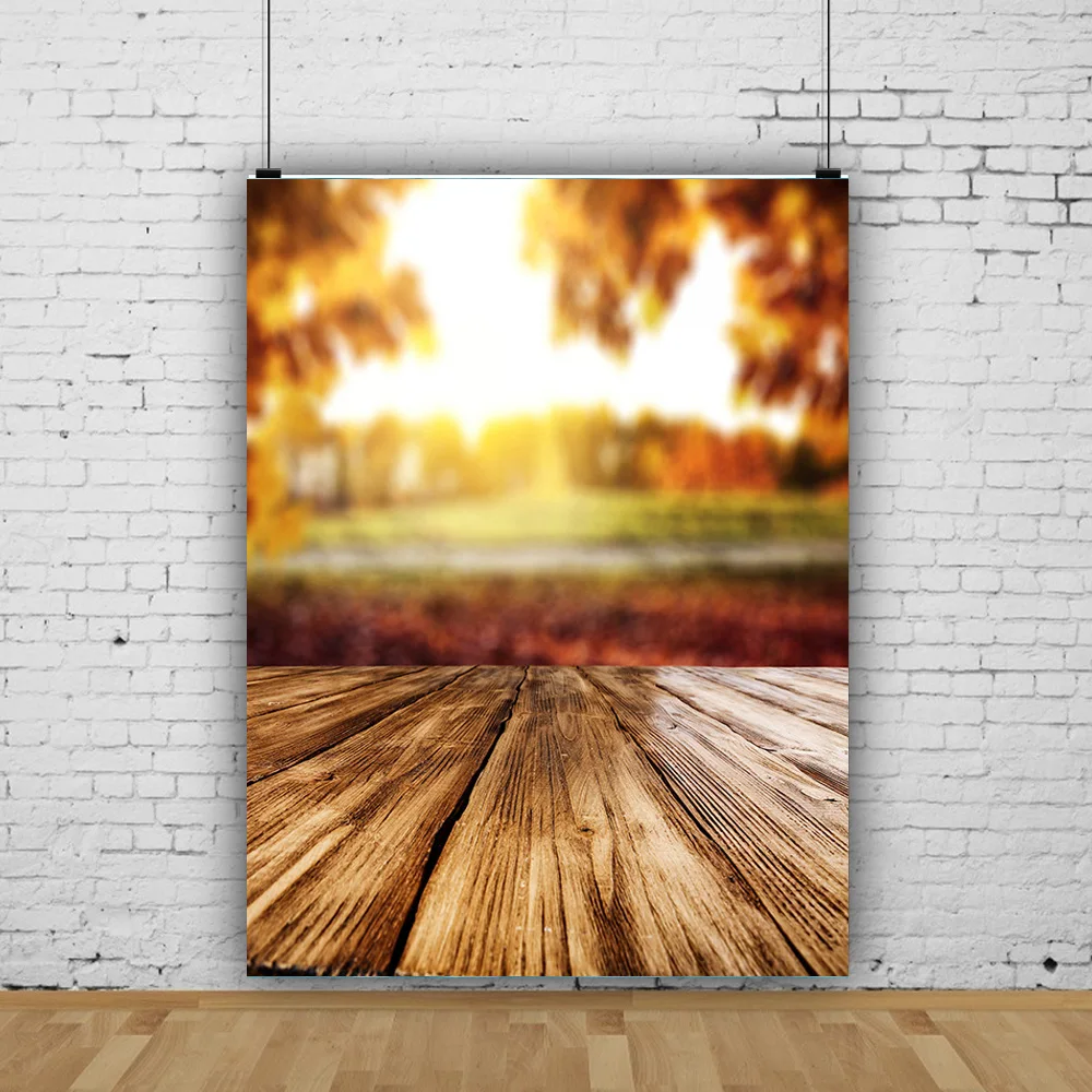 

Wooden Floor Brick Wall Combination and Landscape Wooden Board Color Graffiti Brick Wall Photography Background Props LGH-03