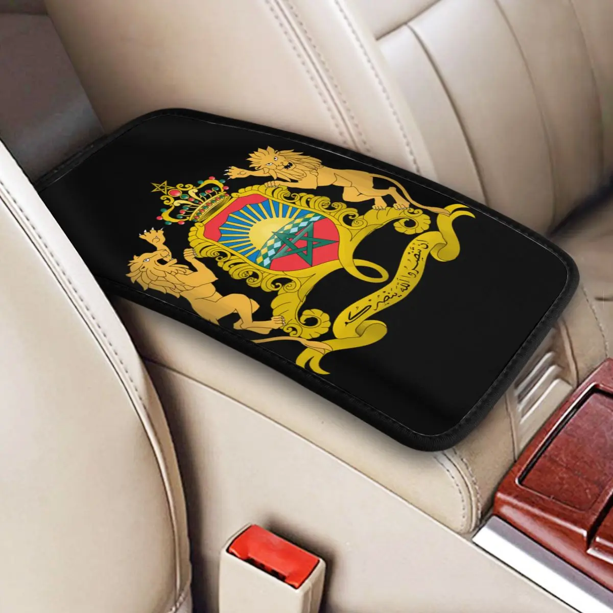 

Custom Armrest Cover Mat for Car Kingdom Of Morocco Center Console Pad Box