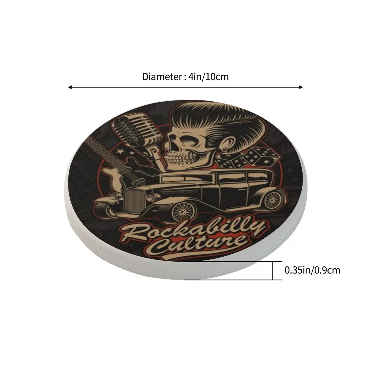 4 шт. подставка в виде черепа с горячим стержнем гитара стиле рокабилли коврик для