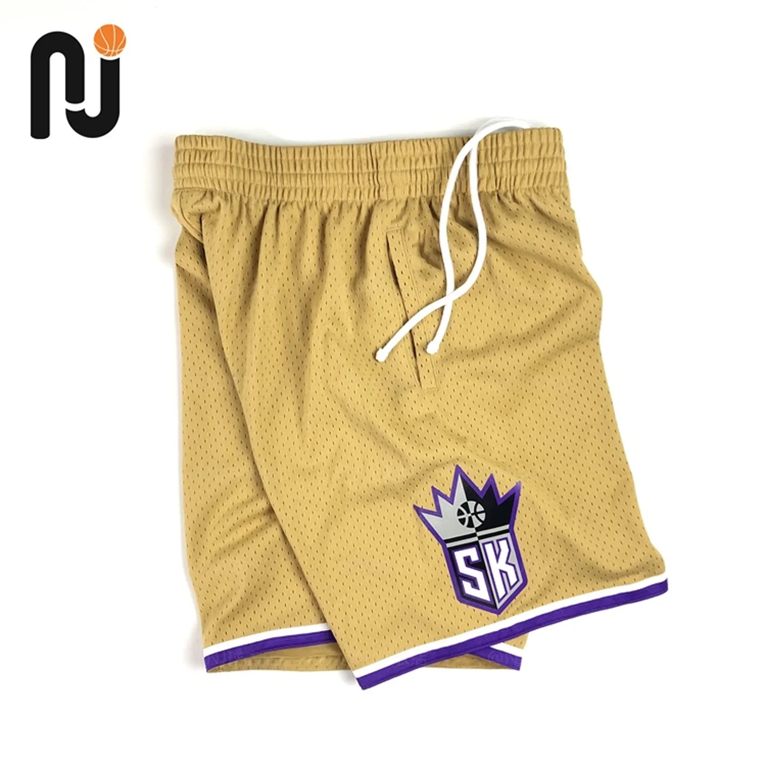 Баскетбольные шорты M&ampN 05/06 Sacramento Swingman-желтые классические винтажные свободные