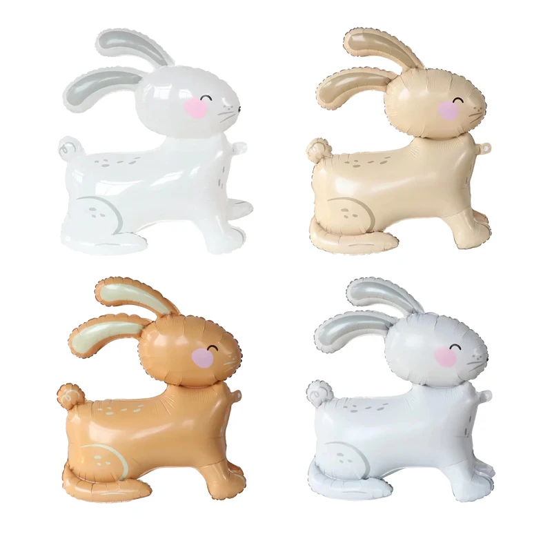 

5/10Pcs 3D Rabbit Balloons Cute Bunny Air Globos Girls' Birthday Party Wedding Baby Shower Easter Home Decorations Kids Toy Gift