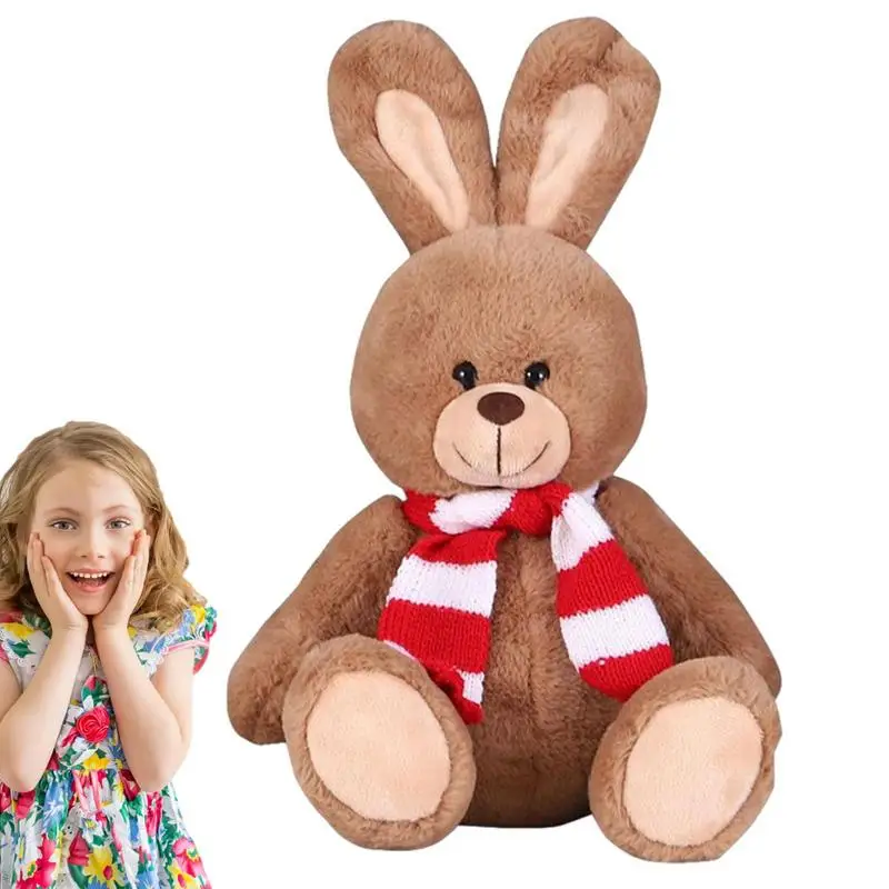 

Кролик мягкий милый кролик с шарфом мягкие животные плюшевые игрушки мягкие игрушки Кролик для девочек подарок на день рождения Рождество