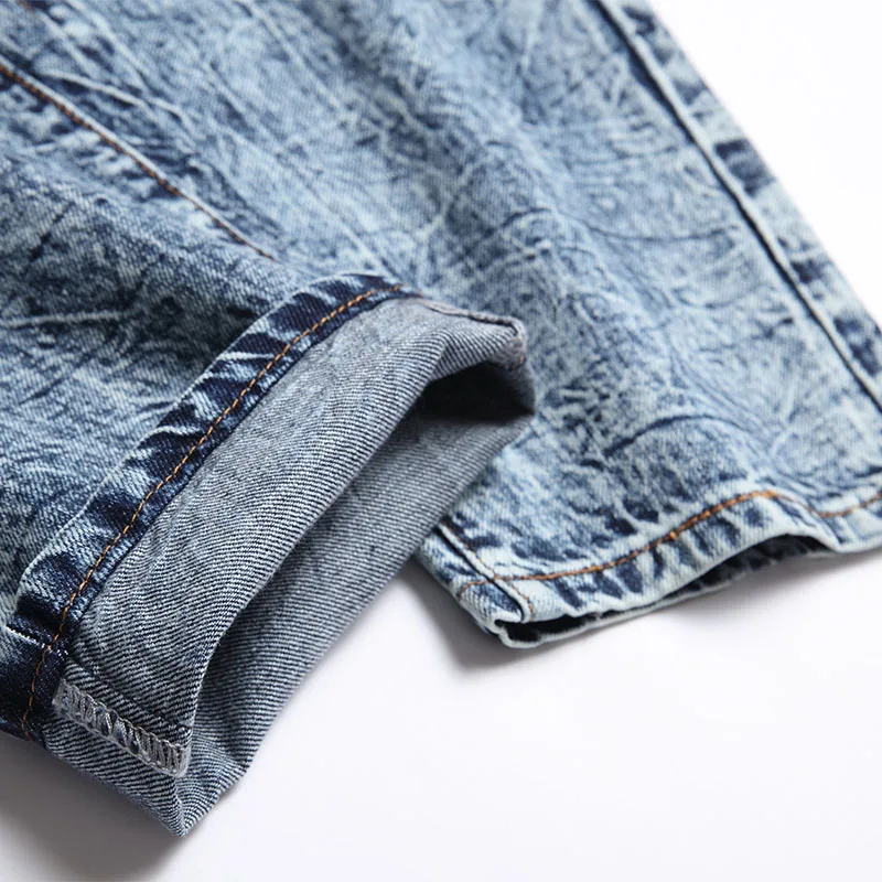 Brand Ripped Jeans Men Autumn Winter High Quality Korean Streetwear Y2k Pants Fashion Plus Size Straight Slim Trousers Men