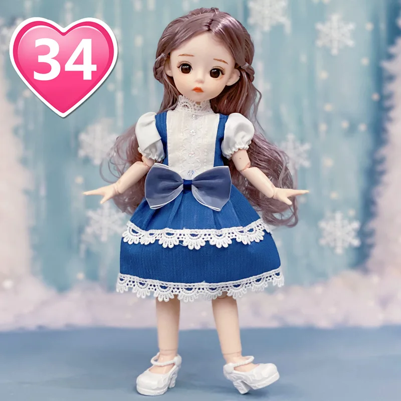 Новинка BJD 30 см кукла 3D настоящие глаза нарядный милый комплект с платьем 20