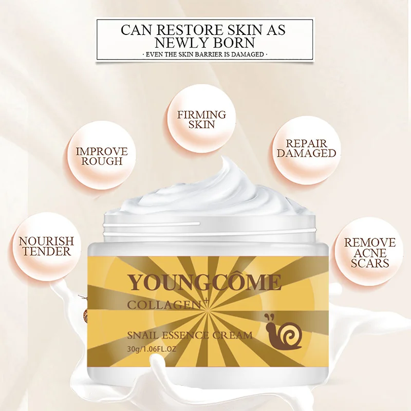 YOUNGCOME лицо улитки коллагеновый крем отбеливающий увлажняющий антивозрастной