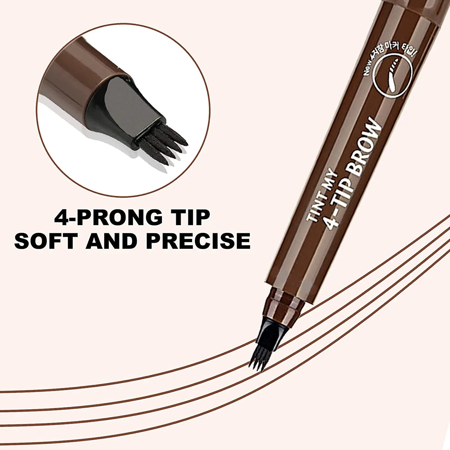 

Tattooed Eyebrows 3D Liquid Ink Pen Waterproof Lasting 4 Prong Pencil Eyebrow Eye Cosmetic Micro Edge Eyebrow Pencil Direct Mail