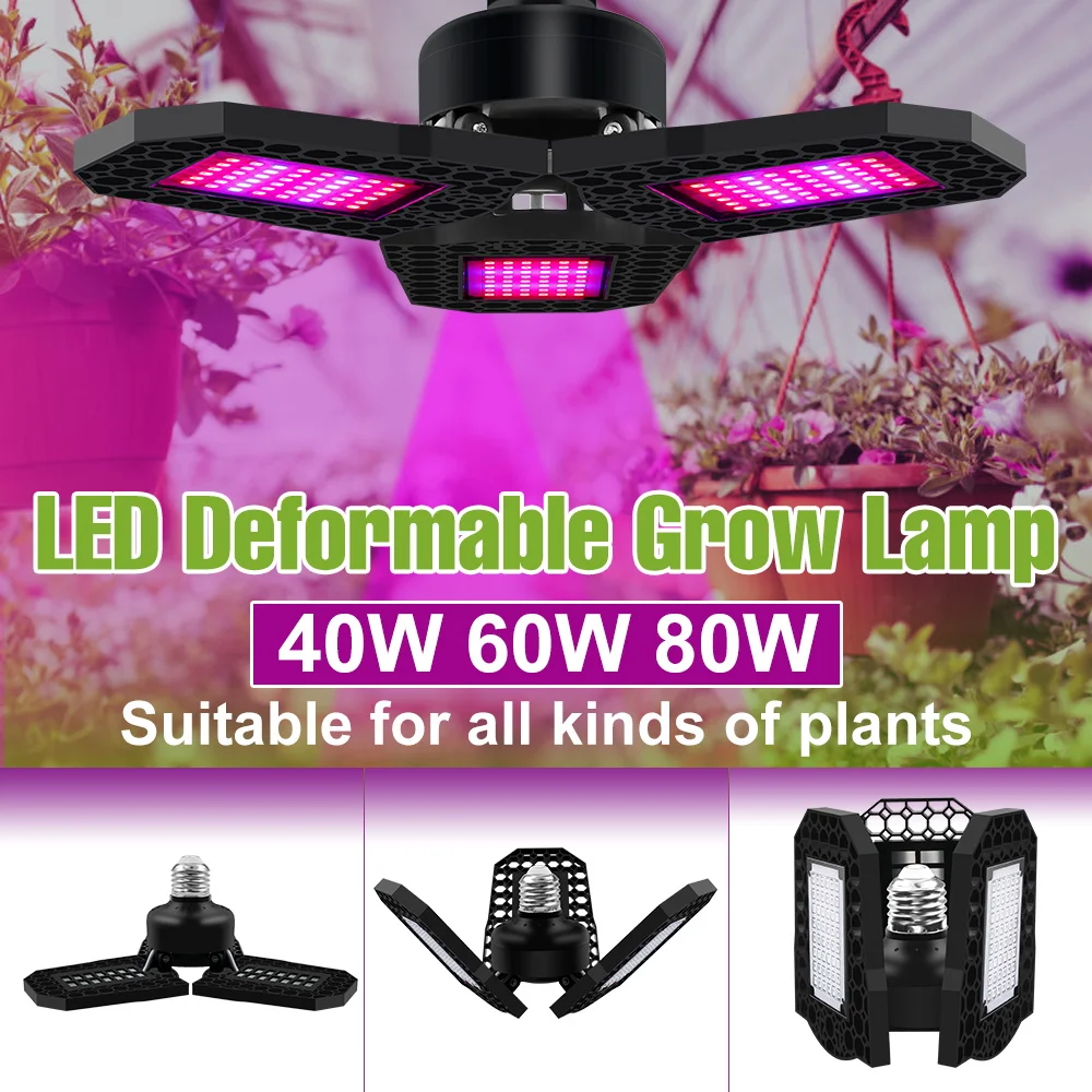 Лампочка E27 для выращивания растений полный спектр семян цветов в тепличных