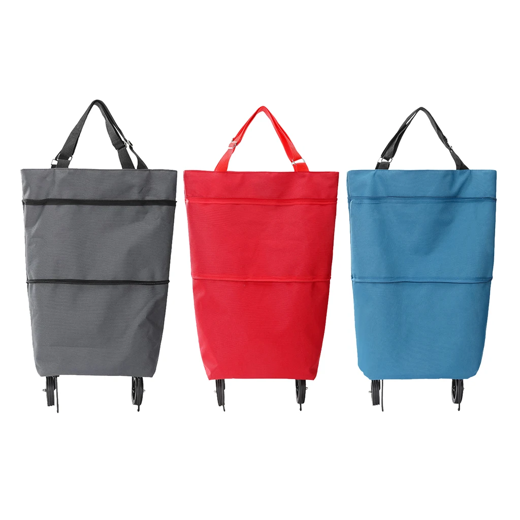 

Foldable Shopping Shopper Grocery Trolley Luggage Rack Bag 3 Colors