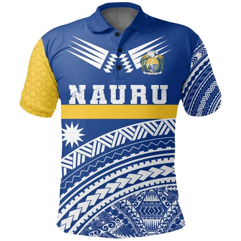 Мужская рубашка-поло с 3D-принтом эмблемой