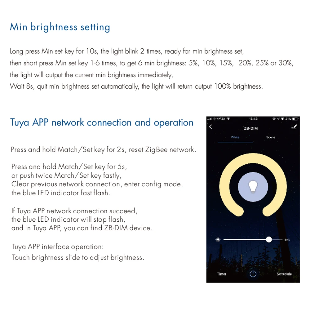 Регулятор яркости Tuya Zigbee 3 0 в 110 Вт 220 ГГц