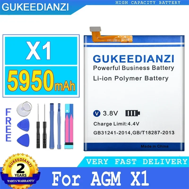 Аккумулятор GUKEEDIANZI 5600 мАч/6550 мАч для AGM X1 X2 SE X3 X5 Big Power Bateria