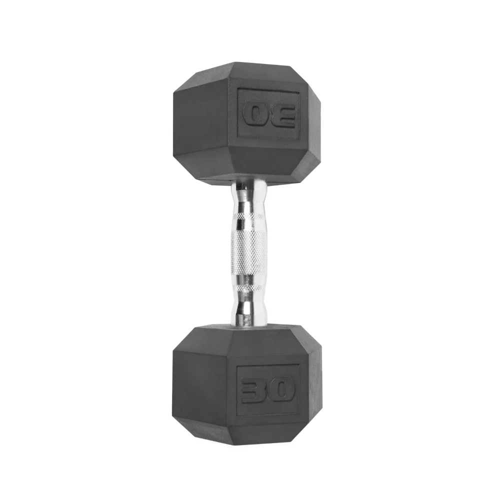 

Barbell Coated Hex Dumbbell, Single 30 lbs fitness dumbbells gym weights