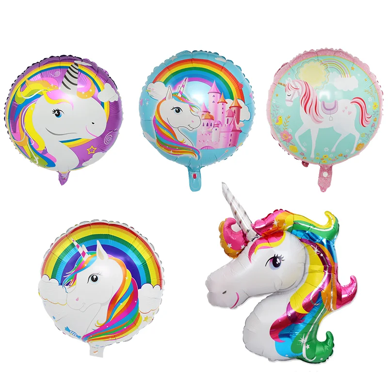 

Large Cartoon Unicorn Aluminum Film Balloon Kids Unicorn Party Balloons Unicornio Horns Baby Shower Party Decoration Balloons