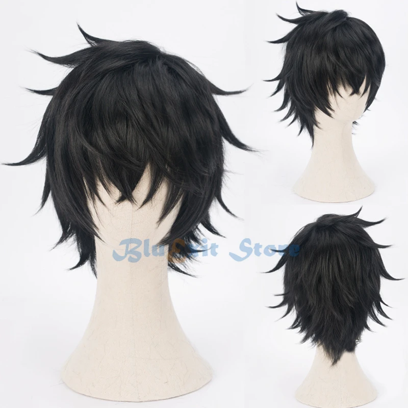 

The Rising of the Shield Hero Cosplay Wig Naofumi Iwatani Tate no Yuusha no Nariagari Halloween Anime Black Short Synthetic Hair