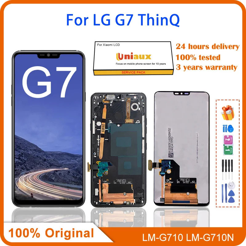 ЖК-дисплей 6,1 дюймов для LG G7 ThinQ G710 G710N G710TM G710EM, дисплей с сенсорным экраном и дигитайзером, Сменный Чехол для аккумулятора LG G7, оригинал