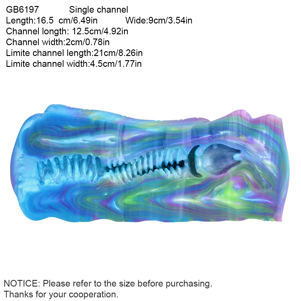 GEEBA Fantasy Мягкий силиконовый мужской мастурбатор Реалистичная вагина с животными