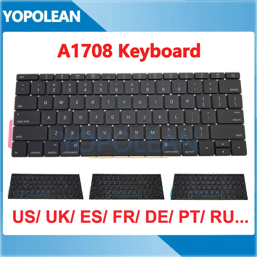

Новая сменная клавиатура для Macbook Pro Retina 13 "A1708 2016 2017 стандарта США, Великобритании, Испании, Франции