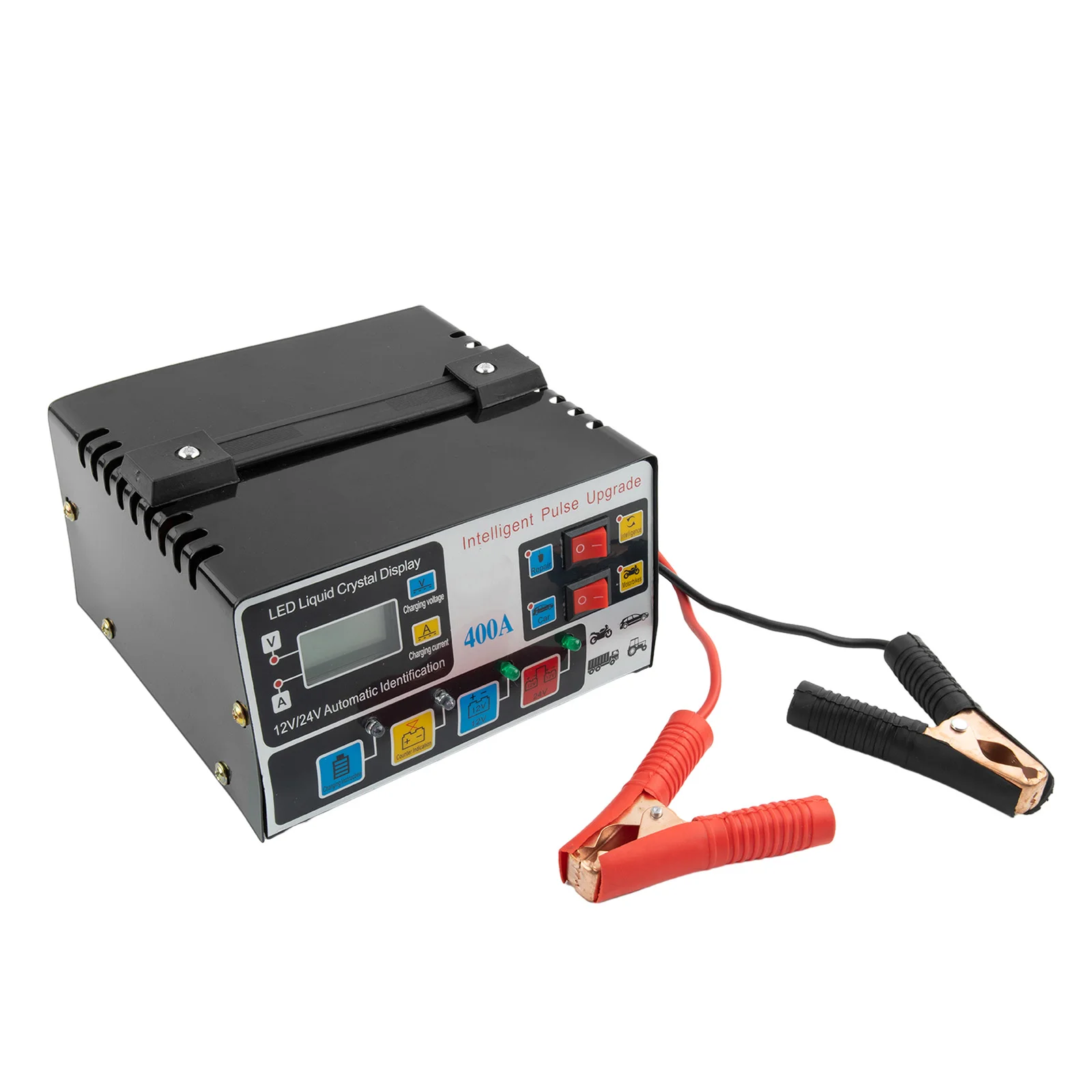 

Good Quality Battery Charger English Manual 12V /24V 2pcs/Kit 7-8A 80 Cm Durable Good Insulation High Frequency Pulse