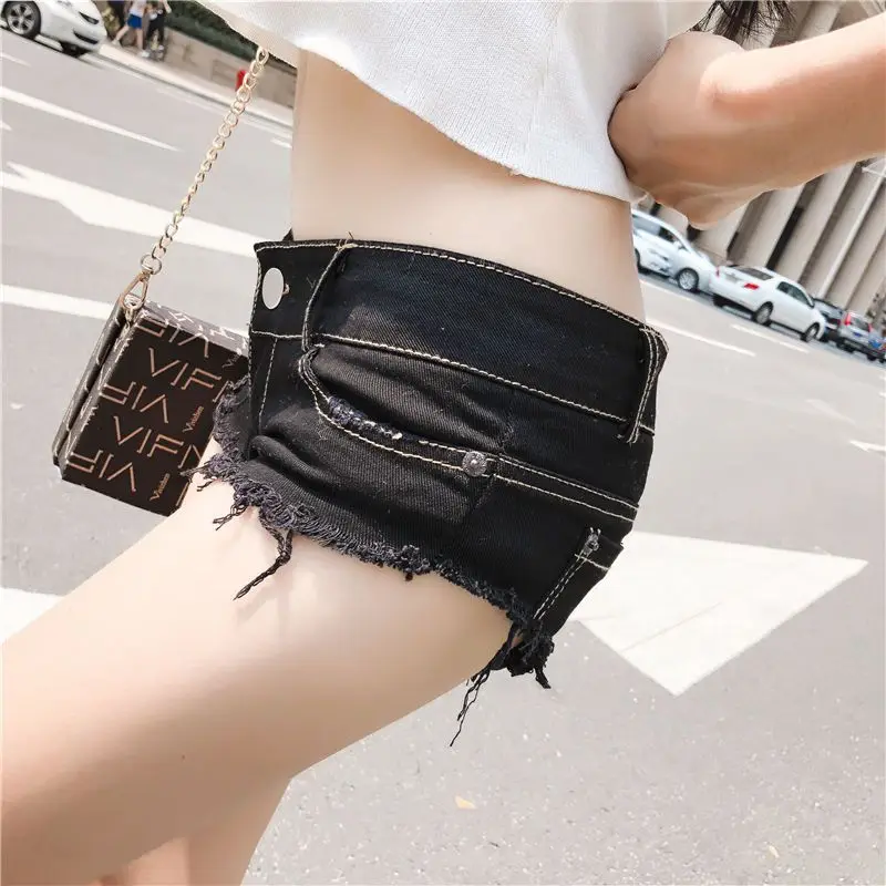 Шорты женские облегающие с низкой талией пикантные джинсовые штаны одежда для