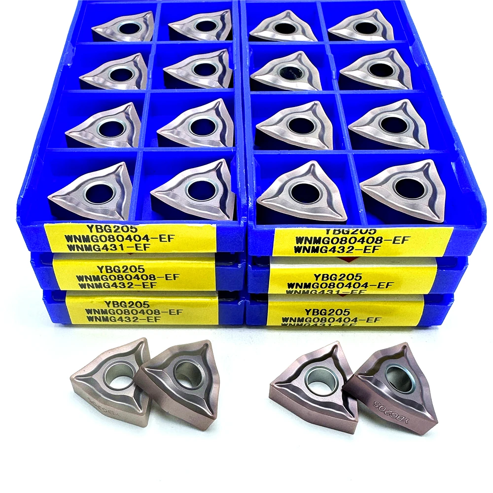 Твердосплавная пластина ZCC.CT WNMG080404-EF WNMG080408-EF YBG205 Оригинальные токарные инструменты Высококачественная токарная обработка деталей из стали