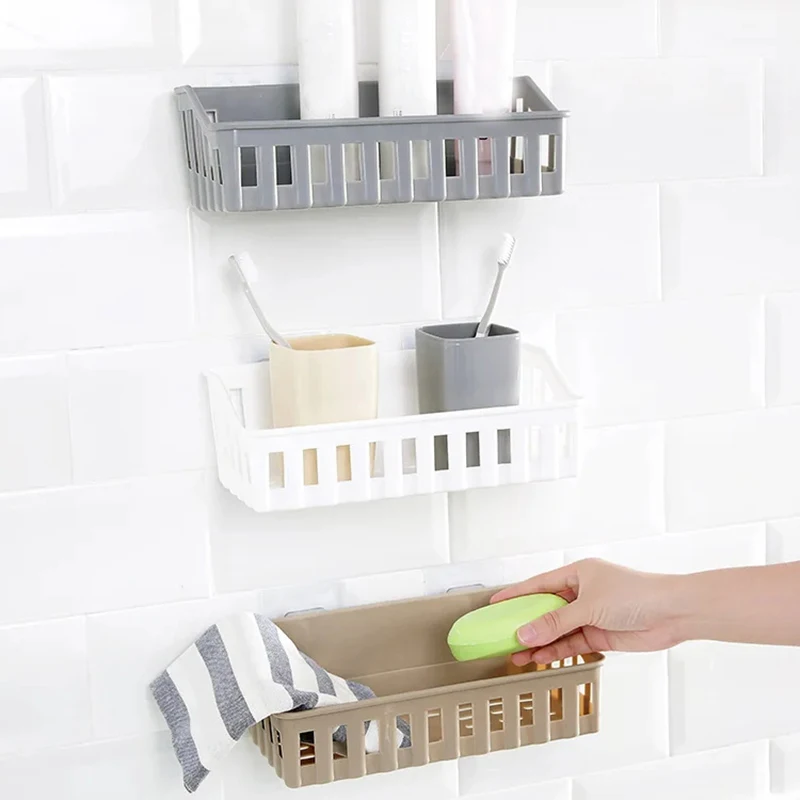 Организатор Per Bagno In Plastica Portaog Fisk Foro Wc Gratuito Шампунь Sapone Supporto Cosmetico Mensole Doccia A Parete
