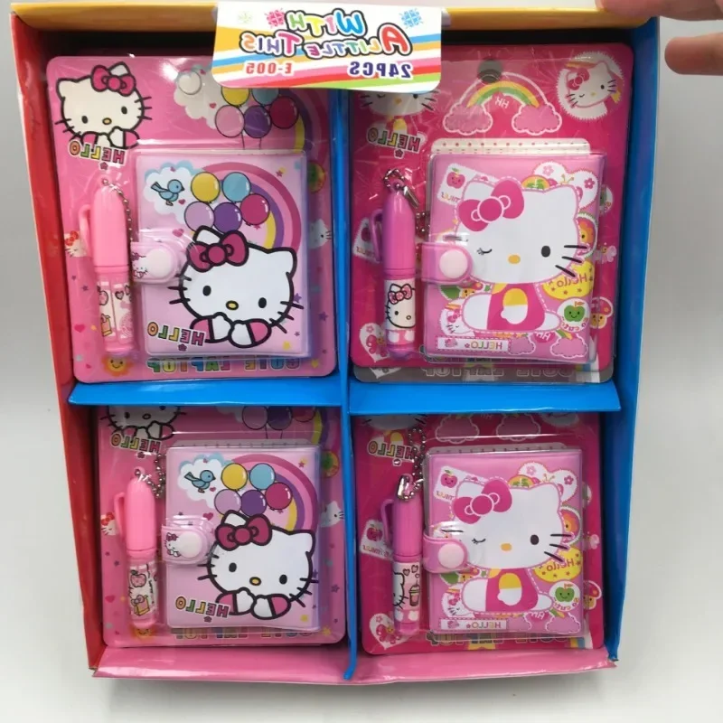 Sanrio розовый блокнот Hello Kitty с шариковой ручкой мультяшный аниме милый KT Cat